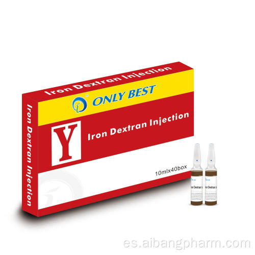 Deficiencia de hierro veterinaria anemia inyección de dextrano